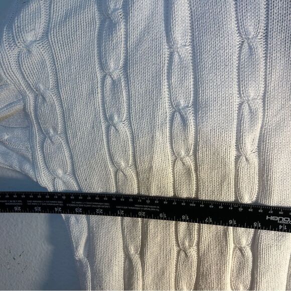 IZOD MENS Sweater XL WHITE BLUE Argyle PREPPY HIPHOP cricket Academia Vtg 80s - Picture 5 of 11